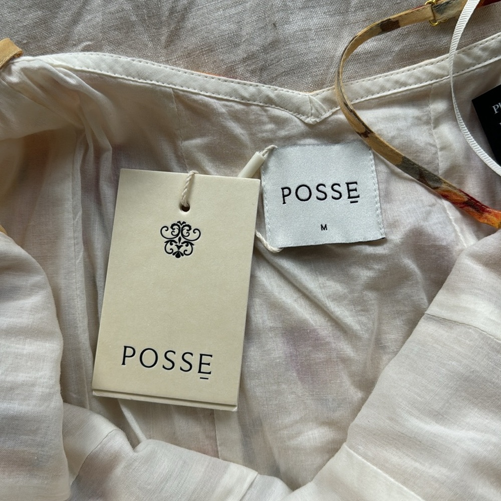 NWT Posse Paloma printed cotton-blend voile maxi dress - Picture 5 of 8
